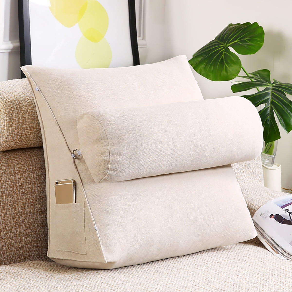 Sofa Bed Rest Reading Pillow Back Support Pillow Bedrest Pillows with