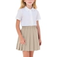 thumbnail image 2 of Ynynloco Girls Casual Mini High Waist Stretchy Flared Pleated Skater School Uniform Skirts, 2 of 7