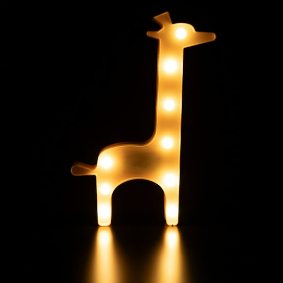 Northlight LED Lighted Giraffe Marquee Wall Art - 11.5" - Yellow