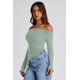 thumbnail image 5 of Remera PRETTYGARDEN Y2K Crop Top con Hombros Descubiertos y Tejido Acanalado M, 5 of 9