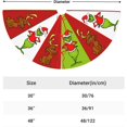 thumbnail image 3 of Grinch Decor Grinch Christmas Decorations Bathroom Grinch Christmas Decorations Christmas Tree Skirt, Red & Green Merry Christmas Tree Skirt Collar, Soft Xmas Holiday Decoration, 3 of 4