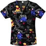 Disney Women's Collection Easy Breezy Days V-Neck Scrub Top
