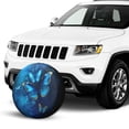 thumbnail image 2 of KAKALAD Blue Butterfly 04 Spare Tire Cover Universal Vehicle Accessories Buckle Car Tools 16”in, 2 of 6