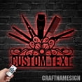 thumbnail image 2 of Craftnamesign Custom Hair Salon Tools Metal Wall Art LED Light, Custom Beauty Salon Name Sign, 2 of 5