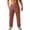 Brick Red, variant on Bibifish Mens Pants Solid Color Casual Wide Leg Trousers Comfortable Relaxed Fit Elastic Waist Lightweight Breathable Daily Wear Sports Pants