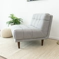 thumbnail image 5 of Allen Mid Century Modern Furniture Style Armless Light Gray Fabric Lounge Chair, 5 of 5