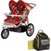 Schwinn Turismo Double Jogging Stroller with Diaper Back Pack