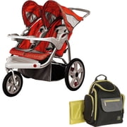 Schwinn Turismo Double Jogging Stroller with Diaper Back Pack