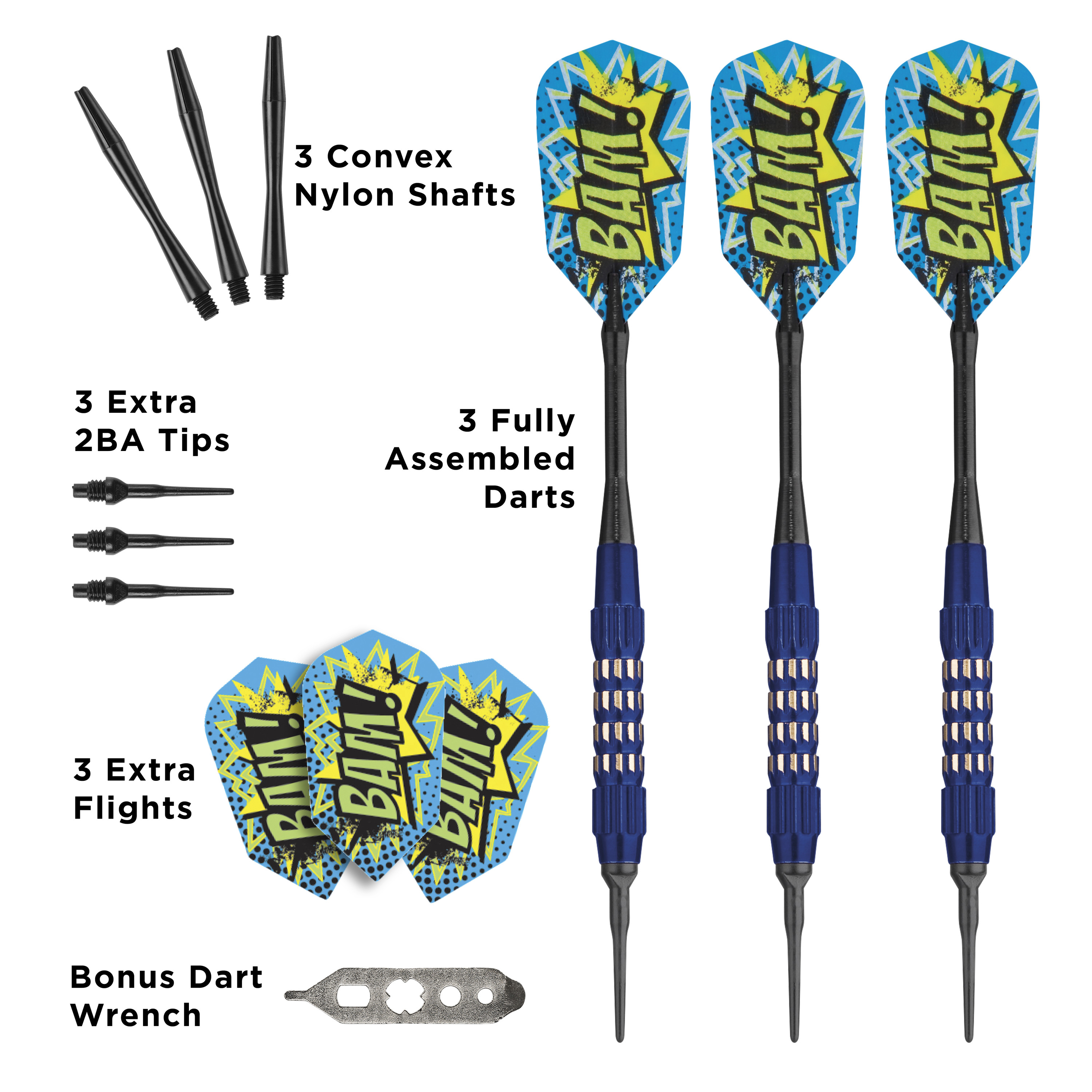 Viper Comix "BAM!" Soft Tip Dart Set, 18 Grams