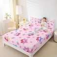 thumbnail image 4 of Homewish Female Women Cute Fruit Cherry Strawbeery 4 Pieces Queen Sheet Sets,Cartoon Polka Dots Bow-Tie Ultra Soft Flat Sheet,Chic Floral Flowers Queen Fitted Sheet,Ultra Soft Home Decor, 4 of 7