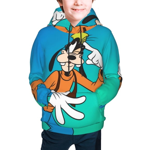 Goofy Boys Girls Hoodies Fashion Graphic Hooded Sweatshirt Casual Pullover Outwear for Kids Youth