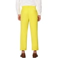 thumbnail image 3 of INSPIRE CHIC Men's Formal Flat Front Skinny Office Prom Cropped Dress Pants 28 Yellow, 3 of 4