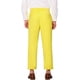 thumbnail image 3 of INSPIRE CHIC Pantalones de vestir recortados de oficina para hombres, ajustados y de frente plano, 32 Amarillo, 3 of 4