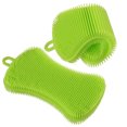 thumbnail image 1 of Gourmet's Choice: Food Grade Reusable Silicone Sponge, Dual-Sided Scrubber For Effortless Cleaning, Multifunctional And Easy Storage, Non-Abrasive, Perfect For Dishes And Fruits, 1 of 8