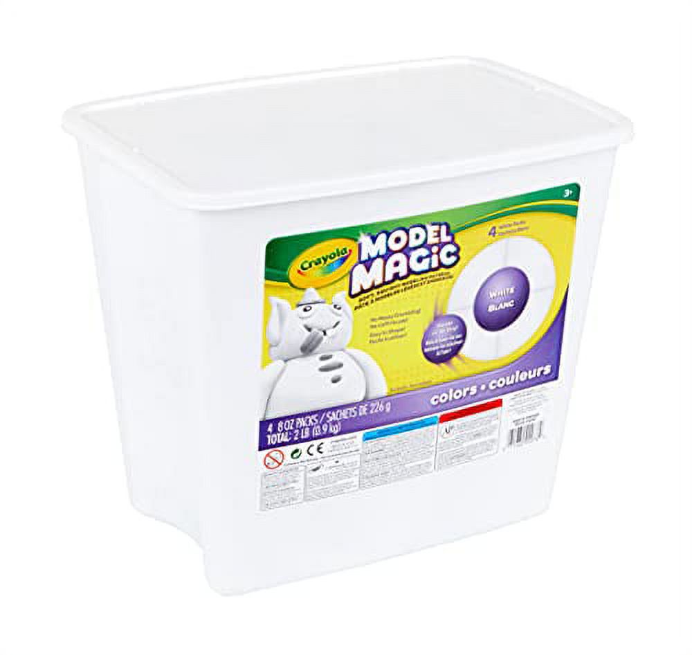 Crayola Model Magic White, Modeling Clay Alternative, Kids Art Supplies, 2  lb. Bucket, Gifts For Kids 