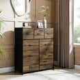 thumbnail image 3 of Mainstays 9 Drawer Fabric Dresser for Bedroom 40" Wide x 45" Tall, Brown, 3 of 9