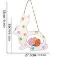 thumbnail image 3 of Adornos de Pascua de madera para la decoración del hogar | Colgante de madera con forma de huevo, zanahoria y conejo | Adorno festivo de primavera para pared, puerta o ventana, 3 of 6
