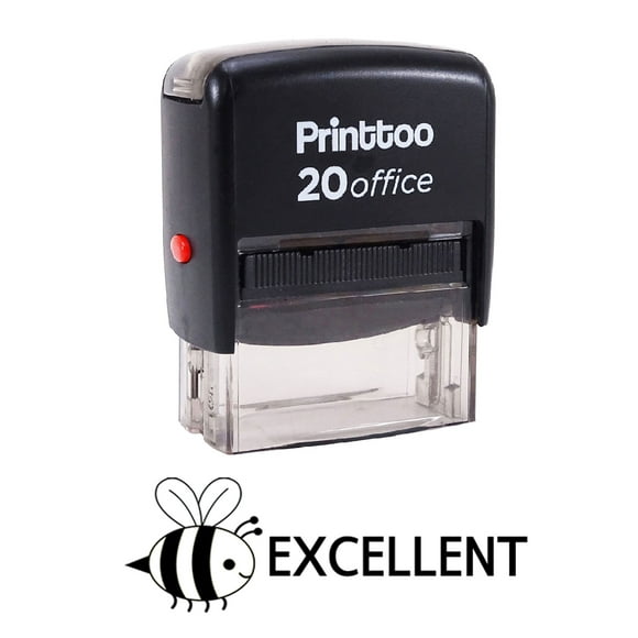 Printtoo Custom Stamp EXCELLENT Self Inking Office Stationary Rubber Stamp-Black