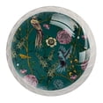 thumbnail image 1 of 4 Pcs Blossom Flower Birds Spring Knobs for Kitchen Cabinet Cupboard Dresser Bookcase Drawer Pulls Handles Round Home Decor, 1 of 8