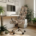 thumbnail image 3 of POLERO Elastic Cloth All-in-One High Back Computer Chair Cover for Small Business Office Home Office Chair Protector Slipcover, Camouflage Bear Leaf Pattern, 3 of 7