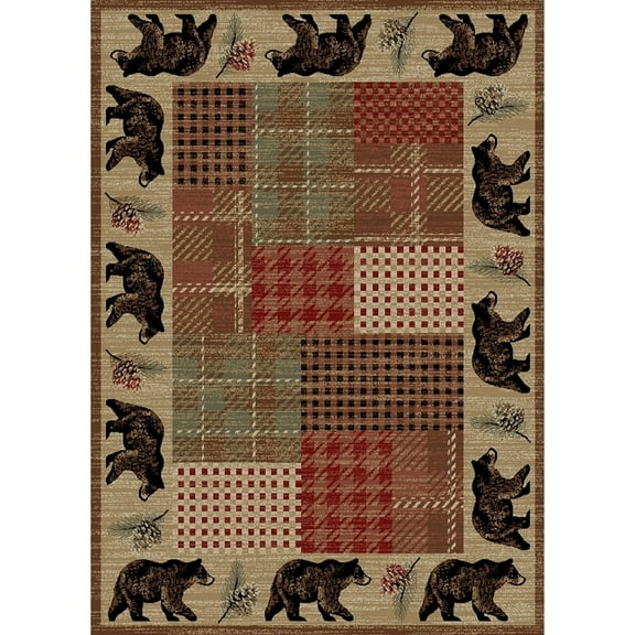 Mayberry Rug Hearthside Rover Multi Lodge Area Rug 2'3"x3'3" 2' x 3'