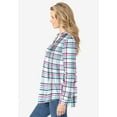 thumbnail image 3 of Woman Within Plus Size Pintucked Flannel Shirt, 3 of 3