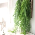 thumbnail image 3 of 4 Pcs Artificial Greenery Ferns Hanging Vines Fake Hanging Ivy Vine Pine Needle Hanging Plastic Plant for Indoor Outdoor Decor, 3 of 5