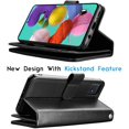 thumbnail image 4 of Tekcoo Wallet Case for Galaxy A51 4G / Galaxy A51 5G 2020 Luxury ID Cash Credit Card Slots Holder Carrying Pouch Folio Flip PU Leather Cover [Detachable Magnetic Hard Case] Lanyard - Black, 4 of 6
