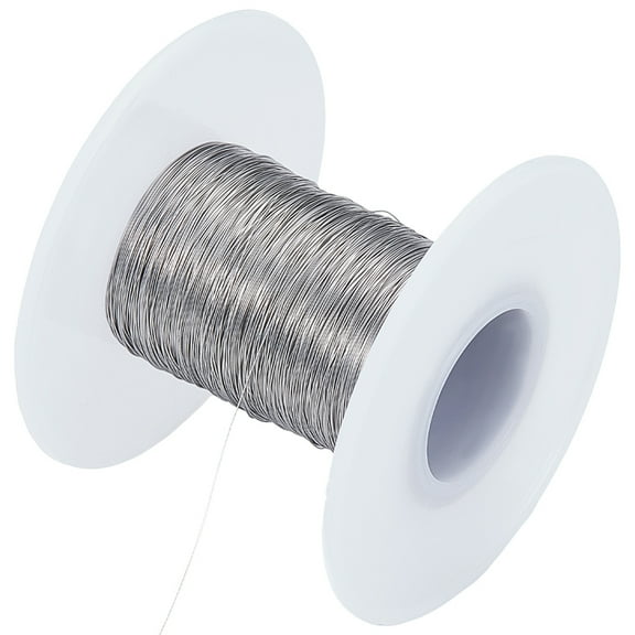 304 Stainless Steel Wires Round Stainless Steel Color 0.2mm about 328.08 Feet(100m)/Roll