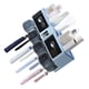 thumbnail image 2 of Estante de almacenamiento que ahorra espacio para el baño, soporte para cepillos de dientes y enjuague bucal de pared de 4 tazas, color azul, 2 of 8