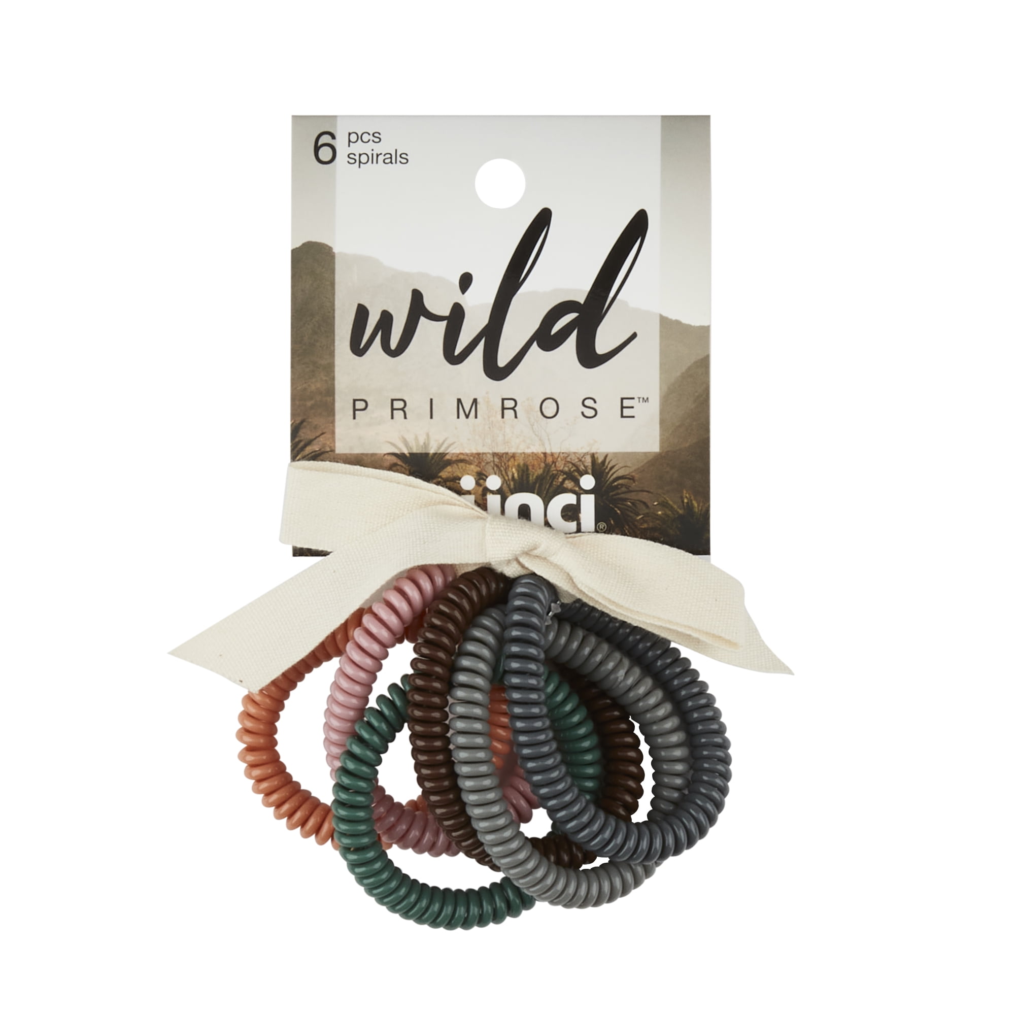 Wild Primrose by Scunci No Damage Spiral Hairbands, Multicolored, 6ct