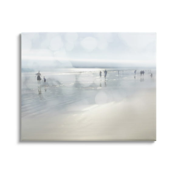 Stupell Industries Summertime Beach Bokeh Effect Sandy Shore Horizon Canvas Wall Art, 40 x 30, Design by Chamira Young