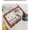 thumbnail image 6 of Christmas Dwarf Floor Door Mats Shag Carpet Vintage Linen,Non Slip Super Soft Xmas Gnome Bath Rugs,Red Black Buffalo Plaid Shaggy Fuzzy Area Rug for Kitchen/Bathroom/Bedroom/Living Room Decor 18×30in, 6 of 6