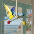 thumbnail image 4 of Multicolor Rotating Bird Toy with Bearing Station - Natural Wood & Hemp Rope for Beak Grinding and Nail Filing, Interactive Equilibrium Trainer for Parakeets/Budgies, 4 of 4