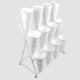 thumbnail image 5 of NEWZQ 3-Layer Metal Plant Display Stand with 12 Plastic Flower Bucket White, 5 of 9