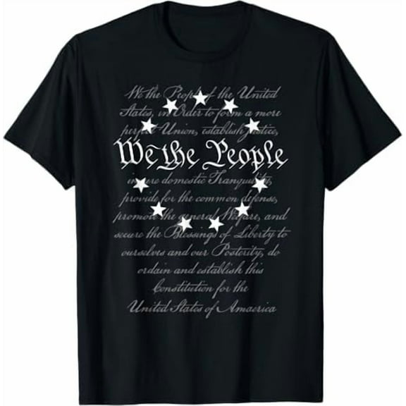 Vintage American Flag Patriotic Pride 1776 We The People USA T-Shirt 4th of July Preamble to The Constitution Shirt