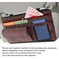 thumbnail image 6 of Car Sun Visor Organizer, Soft Leather Surface Eyeglasses Note Card Holder Car Storage Bag, Scratch - Resistant Waterproof Auto Sunshade Organizer Bag, Car Accessories, 6 of 6