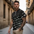 thumbnail image 3 of Aplkyhs Black American Flag Matching Golf Shirts for Couple Mens Hawaiian Shirt Suitable for Outdoor Sports Mens Shirts Casual Soft and Comfortable Quick Dry Breathable Fabric, 3 of 6