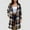Brown, variant on SYMOID Hot Pink Plaid Wool Blend Long Coat for Women - Mid-Length, Warm for Fall Winter, Open-Front, Inclusive Sizing S-XXL, Casual Outerwear,Size 2XL