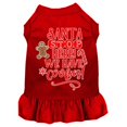thumbnail image 1 of Mirage Pet 58-419 RDSM Santa, We Have Cookies Screen Print Dog Dress, Red - Small, 1 of 1