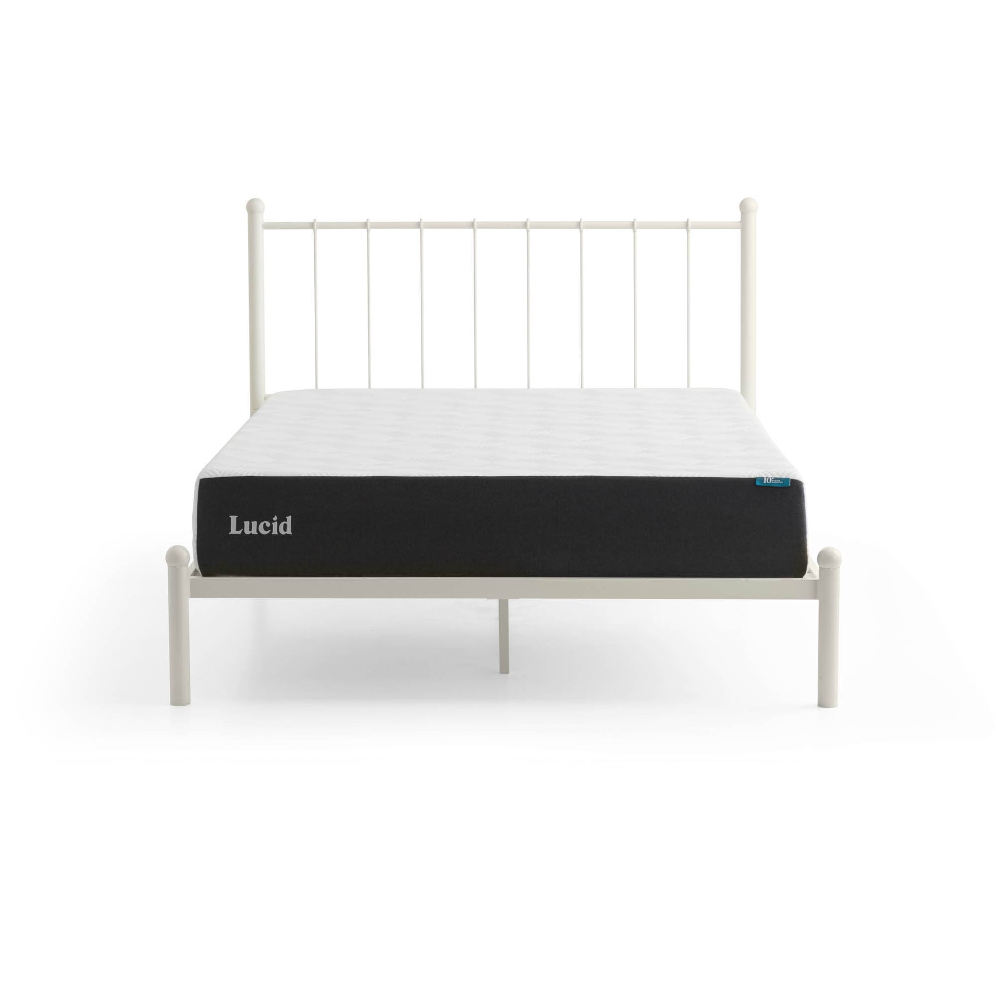 Rest Haven Lancaster Metal Twin Platform Bed, White