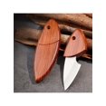 thumbnail image 1 of 1pc Mini Stainless Steel Pocket Knife, Portable Wooden Fish Knife, Imitation Wood Grain Pocket Knife, Outdoor Portable Short Knife, Kitchen Fruit Knif, 1 of 5