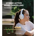 thumbnail image 6 of Restored Edifier W820NB Plus Hybrid Active Noise Cancelling Headphones - LDAC Codec - Hi-Res Audio - Fast Charge - Over Ear Bluetooth V5.2 Headphones for Travel, Flight, Train, and Commute- Blue (Refurbished), 6 of 9