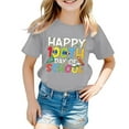 thumbnail image 1 of PMVFHDE T-Shirts Graphiques pour Filles Hauts d'Été pour Filles T-Shirts Mignons pour Filles Hauts d'Été pour Filles et Garçons Col Rond Manches Courtes T-Shirt d'Été Gris, 3-4 Ans, 1 of 4