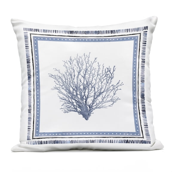 Stupell Industries Nautical Branch of Coral Design by Lanie Loreth Outdoor Printed Pillow