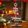 thumbnail image 4 of Árbol de Navidad de escritorio, Papá Noel, decoración de bricolaje, letreros navideños de madera, placa, regalos de fiesta de Año Nuevo 2024, decoración navideña, 4 of 5