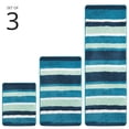thumbnail image 2 of mDesign Striped Microfiber Bathroom Spa Mat Rugs/Runner, Set of 3 - Teal Blue, 2 of 9