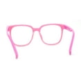 thumbnail image 2 of Kid Girls Flexible Rubber Hipster Horn Rim Blue Light Filter Computer Glasses Pink Purple, 2 of 4