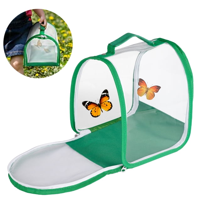 Hábitat De Mariposas Pequeñas, Jaula De Malla Para Insectos, Recinto De Orugas, Jaula Para Criaturas, Asa De Transporte Portátil Para Terrario De Insectos Para Jardín Al Aire Libre Muyoka Hogar