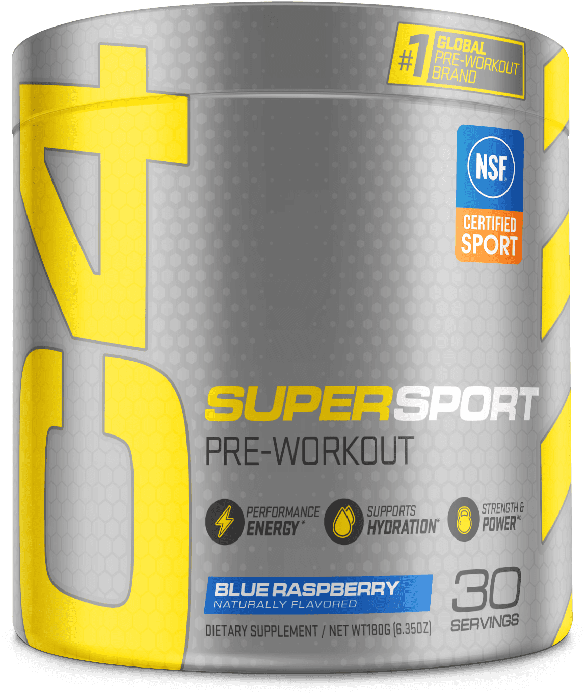 Cellucor C4 Super Sport Pre-Workout, Blue Raspberry, Energy, Strength & Power, 30 Servings